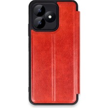 Genel Tedarik Realme Note 50 4g Kılıf Flip Cover - KIRMIZI-(5796) - EMTHBA7342-4093