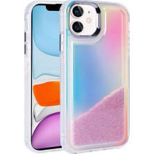 Ceponya iPhone 11 Kılıf Airbagli Renkli Arka Yüzey Hareketli Boncuk Tasarımlı Silikon Kapak