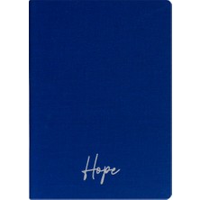 Kum Yayınevi Hope Defter - Keten Sert Kapak - Kareli 192 Sayfa – 15X21,3CM - Lacivert