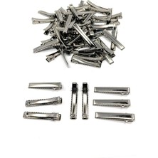Boncukcu Abla 50 Adet Gümüş Renk Pens Toka 5,5 cm Saç Pensi Timsah Toka