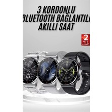 Akıllı Saat Çoklu Kordon Seçeneği Amoled Ekran Çok Fonksiyonlu Bluetooth Bağlantılı