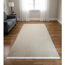 Bademli Halı Lüx Kaymaz Taban Dekoratif Halı 9026 Vizon