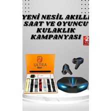 7 Kordonlu Akıllı Saat ve Oyuncu Kulaklığı Anc Özelliği Kulak Içi Mikrofonlu Sesli Görüşme