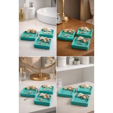 Marisera El Yapımı Beton Takı Tabağı – Deniz Kabuklu Dekoratif Takı Tepsisi (8,5 x 8 Cm)