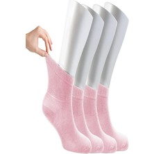 Ozzy Socks Kadın 4 Çift Bambu Lastiksiz Sıkmayan Diabetik Bilek Çorap