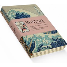 Hype Store Retronote Mount Fuji Series I - A5, Hokusai 4'lü Defter Seti I, Çizgisiz, Toplam 256 Sayfa, Her Biri