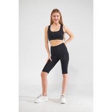 Camenta Yüksek Bel Diz Üstü Kadın Spor Tayt