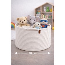 Çok Amaçlı Örgü Düzenleyici Sepet, Oyuncak Sepeti, Kirli Sepeti Bohem Dekorasyon Organizer Ortaboy