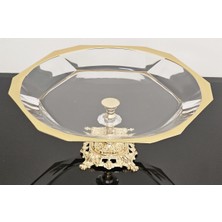 Atabey Home Avangarde Gold Döküm Ayaklı Gold Yaldızlı Büyük Boy Sunumluk Paşabahçe Reflection
