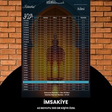 Navlu Store Ramazan Imsakiyesi - 300 gr - A3 Boyut Kişiye Özel Isimli & Logolu 1 Adet Lacivert