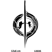 Airbrush Tattoo Kara Delik Uzay Zaman Stencil Süsleme ve Boyama Kalıbı