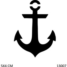 Airbrush Tattoo Çapa Yapışkanlı Stencil Süsleme ve Boyama Kalıbı