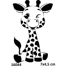 Airbrush Tattoo Yavru Zürafa Yapışkanlı Stencil Süsleme ve Boyama Kalıbı Stencil Kalıp