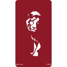 Airbrush Tattoo Üzgün Aslan Stencil Süsleme ve Boyama Kalıbı