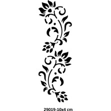 Airbrush Tattoo El Üstü Zarif Çiçek Desenleri Stencil Süsleme ve Boyama Kalıbı