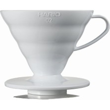 Hype Store V60 02 Dripper, Kahve Damlatıcı, Beyaz Plastik