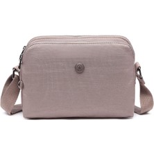 Smart Bags Krinkıl Metalik Kumaş Çapraz Askılı Çanta BC 3002 - Vizon