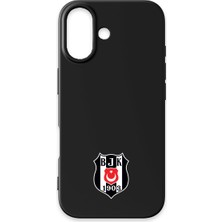 iPhone 17 Uyumlu Beşiktaş Arma Siyah Silikon Lisanslı Telefon Kılıfı
