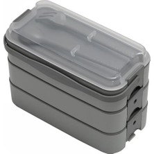 Braventa Collection Orret Home 1260 ml 3 Katlı 6 Bölmeli Bpa'sız Pp Plastik Sefer Taşıma ve Beslenme Çantası, Kilitli Be