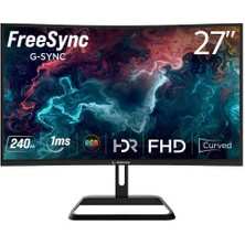 Kaia Life Rampage 27 Xyra XR27C240F Va Freesync+Rgb R1500 1ms 240Hz Hdmı+Dp Pıvot Curved Gamıng Monıtor