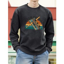 Asla Unutma Walkman Desen Erkekler Kazak Sokak Rahat Kazak Gevşek Yumuşak Üst Polar Sokak Sti