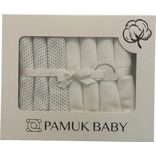 Bebeva Baby 10’lu Paket %100 Pamuklu Müslin Bebek Ağız Mendili Seti - Beyaz