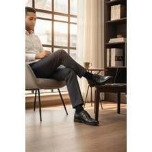 Enoch Hakiki Deri Pürüzsüz Yüzeyli Bağcıklı Klasik Ayakkabı