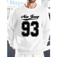 New York Art 93 Mektup Baskı Erkek Moda Kazak Rahat Yumuşak Kazak Polar Spor Sokak Şıklığı So