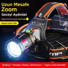 farissu Gold Orion OR-810 25W Şarjlı Kafa Feneri | 1800 Lümen | 1 Km Aydınlatma | 4 Adet Yedek 18650 Pil