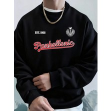 Panhellenic Est 1902 Yaratıcı Mektup Baskılı Koşu Sonbahar Polar Kapşonlu Erkek Günlük Temel