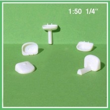 Schulcz 557003 1/50 Ölçek, Banyo Seti -Lavabolar-Beyaz -12 Parça