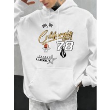 California Glory Basketbol Numarası 78 Baskılı Erkekler Kapüşonlular Polar Kazak Cep Hoody Mo