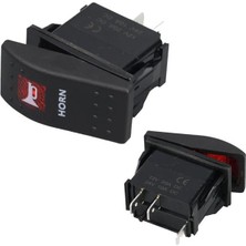 Powermaster ﻿korna Sembollü Işıksız Yaylı 2 Pinli On-Off 12-24V Marin Switch