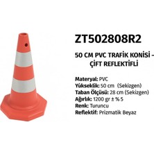 Zeplin ZT502808R2 – 50 cm Pvc Trafik Konisi – Çift Reflektifli