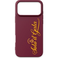 iPhone 17 Pro Uyumlu Galatasaray Solo Il Gala Bordo Silikon Lisanslı Telefon Kılıfı