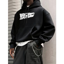 Geleceğe Dönüş Baskılı Sokak Günlük Kapüşonlu Üstleri Erkek Polar Modası Sweatshirtler Sonbah