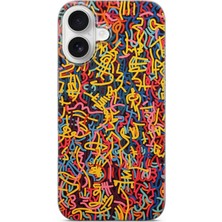 Lelia iPhone 16 Plus Uyumlu Baskılı Şeffaf Telefon Kılıfı | Koleksiyon: Oneline Essence