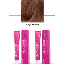 ModaSize 2 Li Set Premium 8 Açık Kumral - Kalıcı Krem Saç Boyası 2 x 50 G Tüp