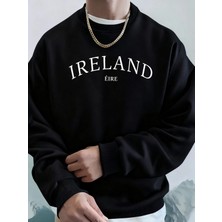 Irlanda Eire Mektup Yaratıcı Baskı Erkekler Sonbahar Hoodie Rahat Yumuşak Tişörtü Moda Sokak