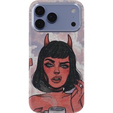 Lelia iPhone 17 Pro Uyumlu Baskılı Şeffaf Telefon Kılıfı | Koleksiyon: Queenmode Femme