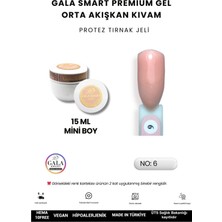 Gala Smart  Orta Akışkan Kıvamlı Gala Protez Tırnak Jeli No:06 - 15 ml
