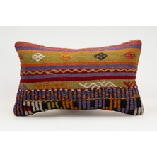 Kilim Wholesale El Yapımı Kilimden Yapılmış Vintage Kırlent Kılıfı, Yün, 30X50 cm