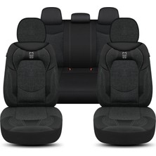 Minderland Eren Serisi Her Araca Uyumlu Oto Koltuk Kılıfı Tam Set Keten / Gri