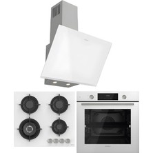 Hafele Orion Beyaz Ankastre Set 8 (Orion Iı Ocak + Orion Fırın + Orion Davlumbaz)