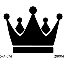 Airbrush Tattoo Prens Tacı Yapışkanlı Stencil Süsleme ve Boyama Kalıbı