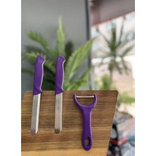 Solingen Soyacak ve 2'li Mikro Tirtıklı Doğrama Bıçağı(mor)