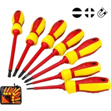 Titi 6498 Düz Yıldız Izoleli Tornavida Takımı 7 Parça