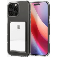 Khayra iPhone 16 Pro Max Kılıf Kart Şeffaf Silikon - ŞEFFAF-(5796) - ESZAOC9004-2095