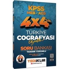 Yediiklim 2026 KPSS MEB-AGS Türkiye Coğrafyası Öğreten 4x4'lük Soru Bankası Çözümlü Mesleki Hazırlık