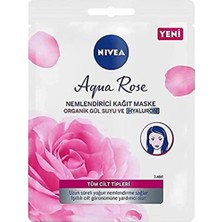 Hype Store Aqua Rose Hyaluron ve Organik Gül Suyu Içeren Nemlendirici Kağıt Maske, 1 Adet, Tüm Cilt Tipleri Içi